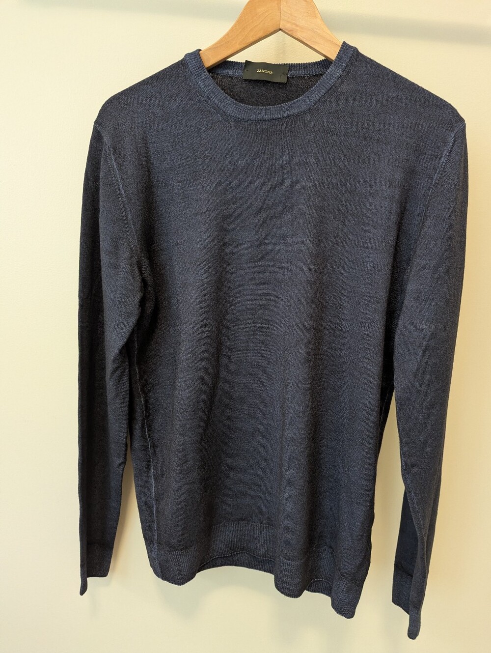 Zanone Made In Italy Men's Navy Crewneck Sweater